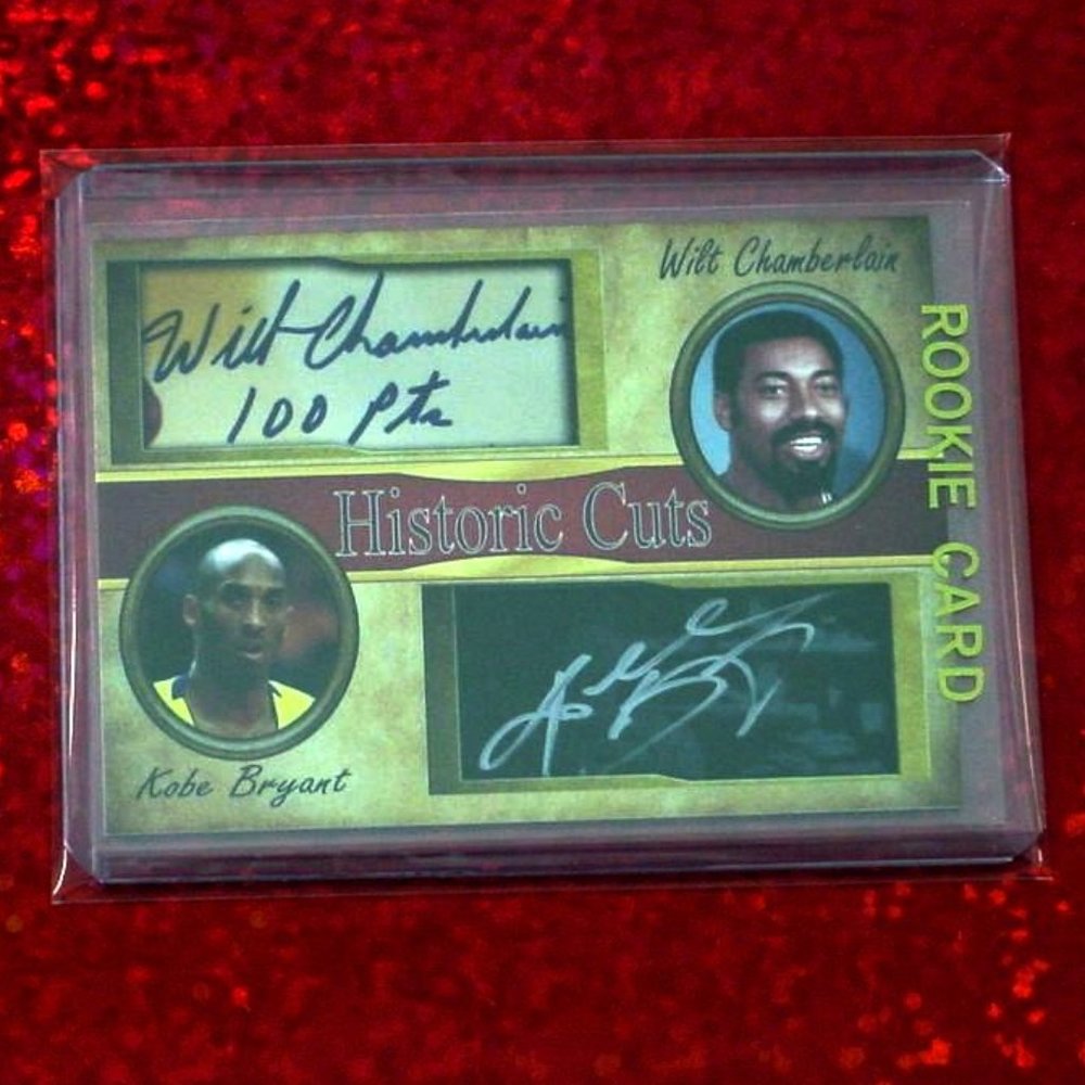 Kobe Bryant * Wilt Chamberlain Facsimilie Autograph Card